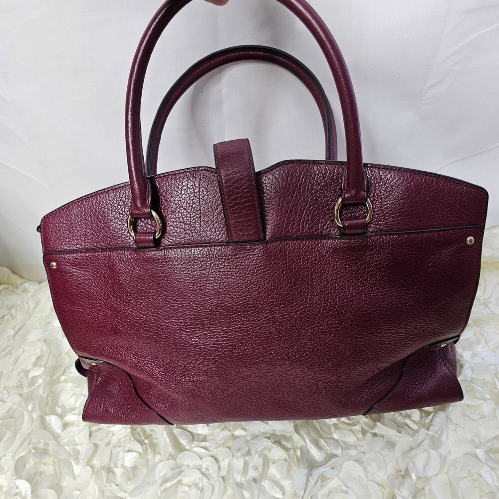 Coach Mercer Satchel HandBag Burgundy - Picture 5 of 11